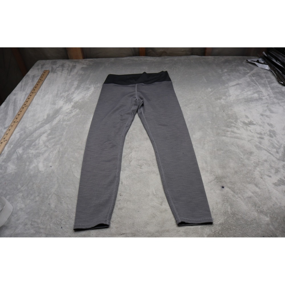 Vuori Leggings Womens 25x24 Gray Ribbed Pull-On Stretch Crop Yoga Athletic
